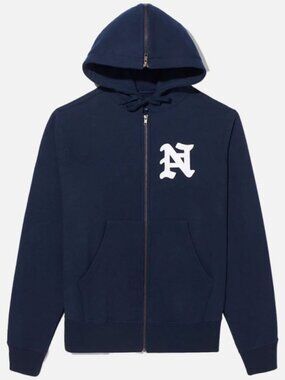 NOAH Split Hoodie in Navy
